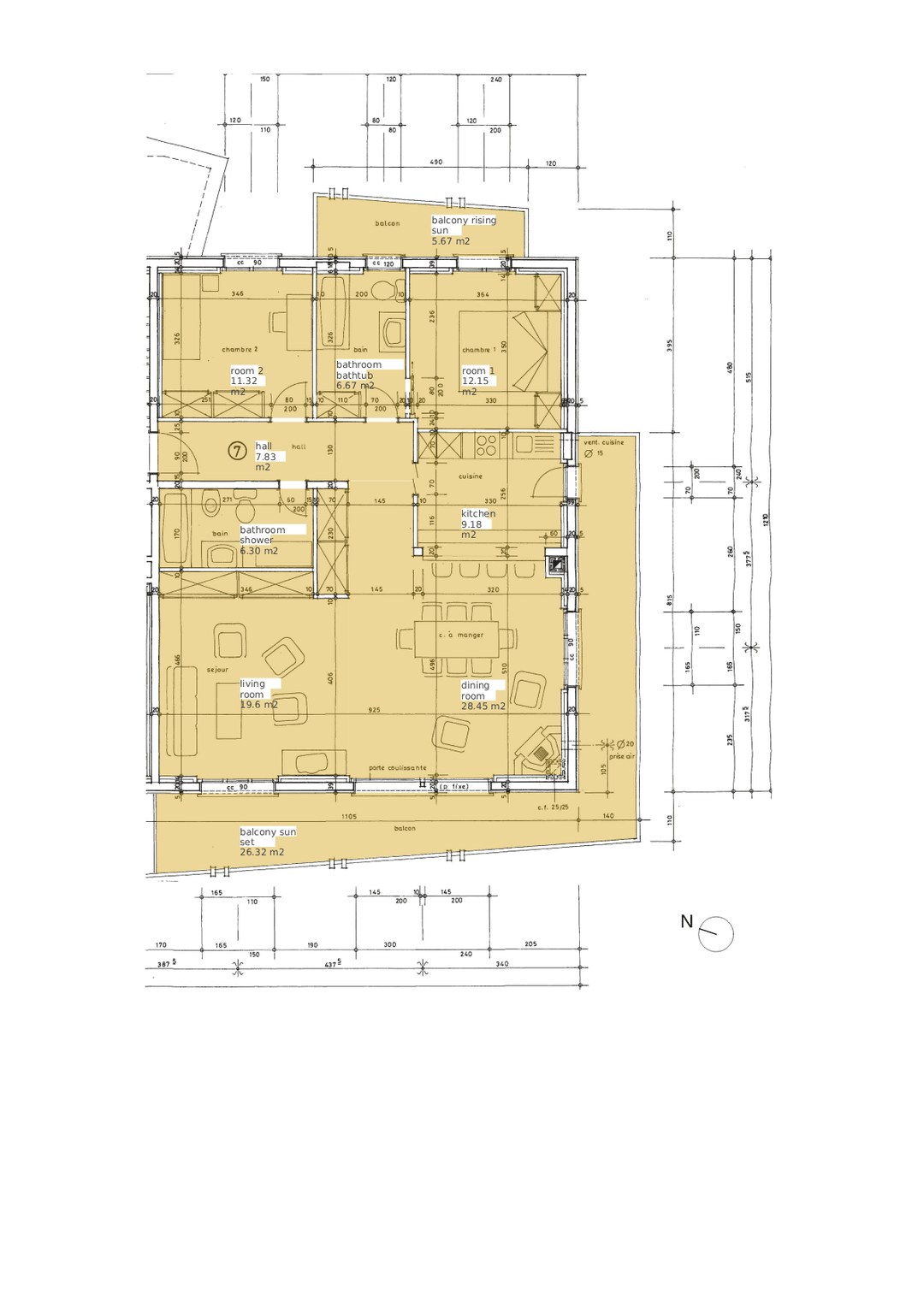 1575 – Appartement – 3.5 pièces 118 m²